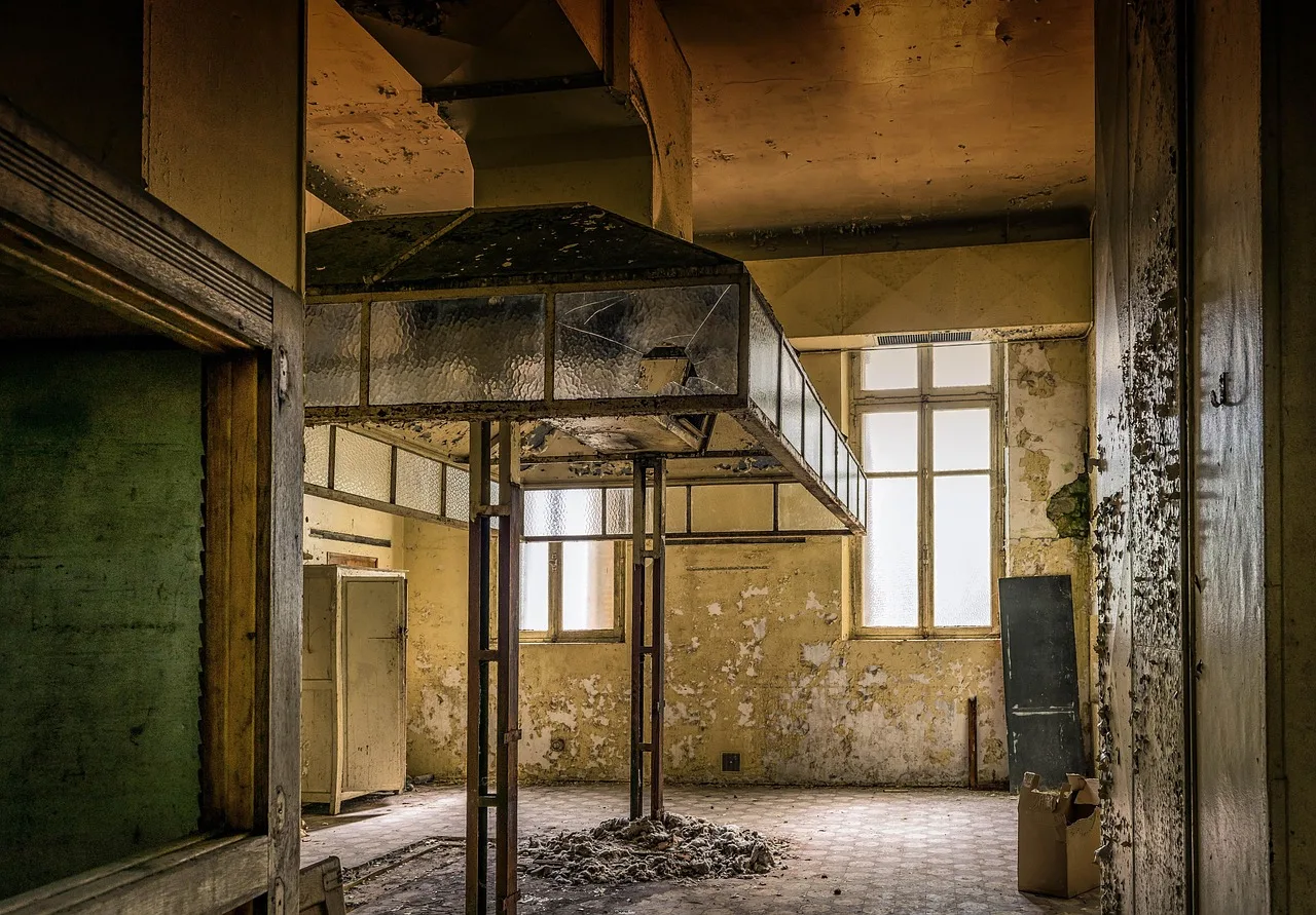 lost places, kitchen, hotel, pforphoto, dilapidated, shabby, nostalgia, abandoned, extractor hood, cook, expired, past, extractor hood, extractor hood, extractor hood, extractor hood, extractor hood. Commercial Kitchen Ductwork Pricing: How Bids Are Built