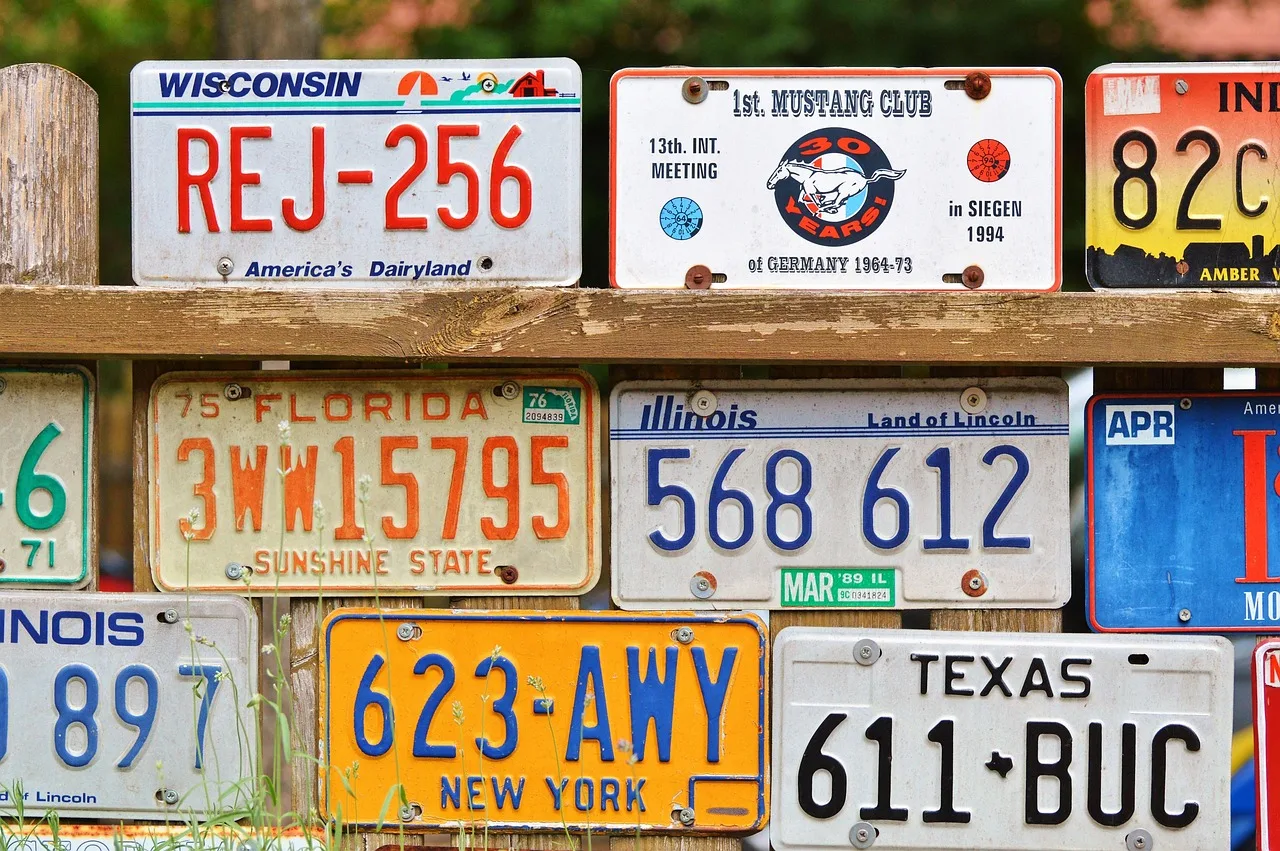 license plate, nature, car shield, american number plates, tin sign, fence, deco, decoration, decorative, art, ornament, old, garden, weathered. HVAC contractor business licenses in four states, compared